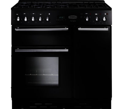 RANGEMASTER  Toledo 90 Dual Fuel Range Cooker - Black & Satin